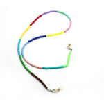 Cordão Colorido com Contas Antiderrapante para Máscara e Óculos, Cordão Colorido com Contas