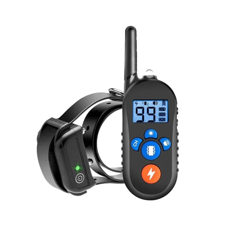 Coleira Impermeável Eletrónica de Choque Elétrico com Controlo Remoto de 800m Bark Stopper Vibração Alerta Pet Supplies Dispositivo de Treino para Cães, 556-1, 556-2, 556-3
