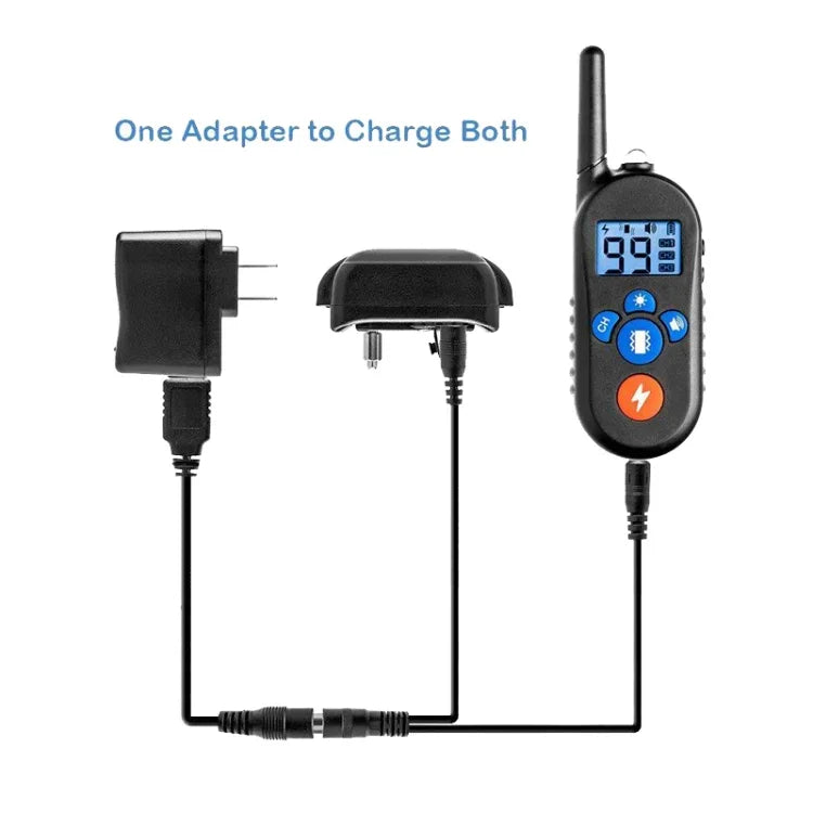 Coleira Impermeável Eletrónica de Choque Elétrico com Controlo Remoto de 800m Bark Stopper Vibração Alerta Pet Supplies Dispositivo de Treino para Cães, 556-1, 556-2, 556-3