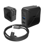Base de Suporte para Adaptador AC Multifuncional de Projeção e Carregamento para Android/PC/Lite para Switch, Preto+Ficha US, Preto+Ficha UE, Preto+Ficha UK