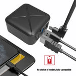 Base de Suporte para Adaptador AC Multifuncional de Projeção e Carregamento para Android/PC/Lite para Switch, Preto+Ficha US, Preto+Ficha UE, Preto+Ficha UK