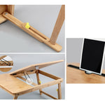 Secretária dobrável para portátil para cama com ranhura para cartão, tipo elevatório, secretária preguiçosa para computador, pequena (50cm) com gaveta, média (54cm) com gaveta, grande (72cm) com gaveta