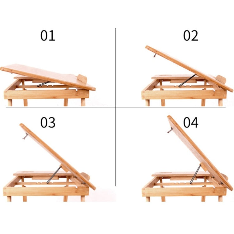 Secretária dobrável para portátil para cama com ranhura para cartão, tipo elevatório, secretária preguiçosa para computador, pequena (50cm) com gaveta, média (54cm) com gaveta, grande (72cm) com gaveta