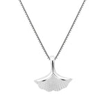 Colar Pendente Folha de Ginkgo em Prata Esterlina S925