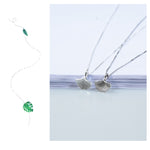Colar Pendente Folha de Ginkgo em Prata Esterlina S925