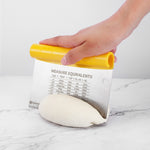 Cortador de Massa em Aço Inoxidável com Raspador e Escala, Ferramentas de Cozedura, 2 Unidades Cortador de Massa (Amarelo)