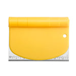 Cortador de Massa em Aço Inoxidável com Raspador e Escala, Ferramentas de Cozedura, 2 Unidades Cortador de Massa (Amarelo)
