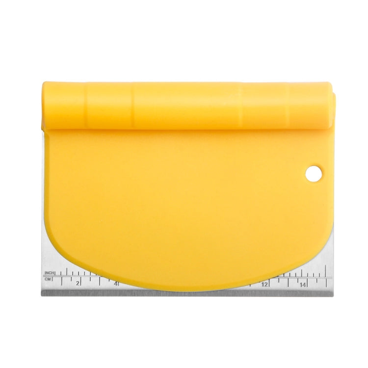 Cortador de Massa em Aço Inoxidável com Raspador e Escala, Ferramentas de Cozedura, 2 Unidades Cortador de Massa (Amarelo)
