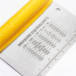 Cortador de Massa em Aço Inoxidável com Raspador e Escala, Ferramentas de Cozedura, 2 Unidades Cortador de Massa (Amarelo)