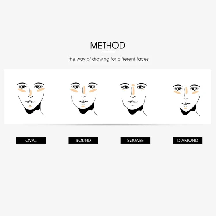 Paleta Profissional de Maquilhagem Facial com Bronzer e Iluminador, Pó de Maquilhagem, Kit Glow, Paleta de Iluminador e Contorno, H01, H02, H03, H04, H05, H06