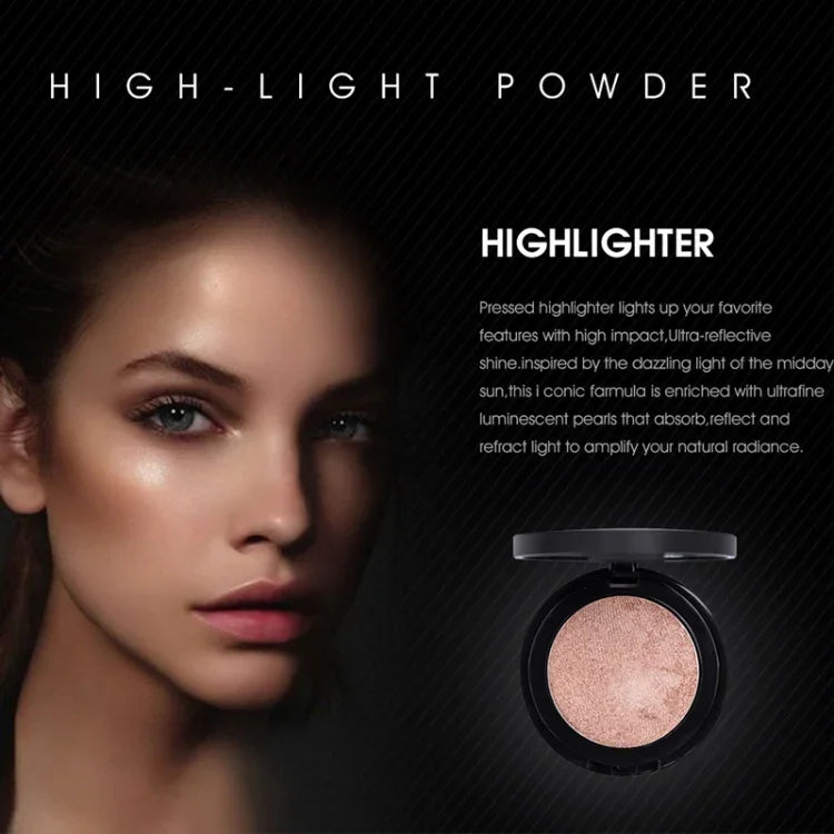 Paleta Profissional de Maquilhagem Facial com Bronzer e Iluminador, Pó de Maquilhagem, Kit Glow, Paleta de Iluminador e Contorno, H01, H02, H03, H04, H05, H06