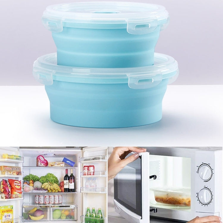 Marmita Dobrável Portátil para Micro-ondas, Marmita Redonda de Silicone, Entrega em Cor Aleatória, Capacidade: 350ml, 350ml, 500ml, 800ml, 1200ml