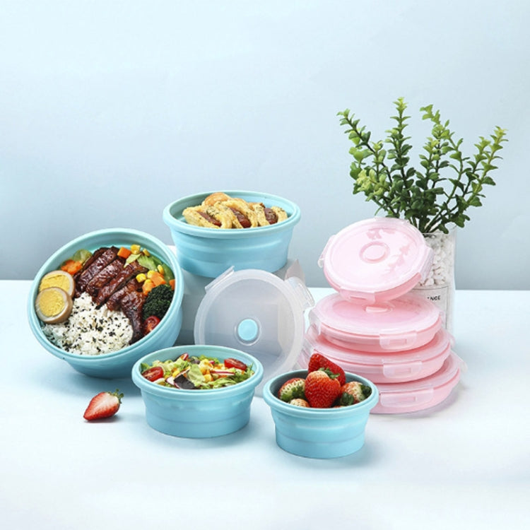 Marmita Dobrável Portátil para Micro-ondas, Marmita Redonda de Silicone, Entrega em Cor Aleatória, Capacidade: 350ml, 350ml, 500ml, 800ml, 1200ml