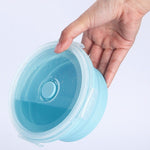 Marmita Dobrável Portátil para Micro-ondas, Marmita Redonda de Silicone, Entrega em Cor Aleatória, Capacidade: 350ml, 350ml, 500ml, 800ml, 1200ml