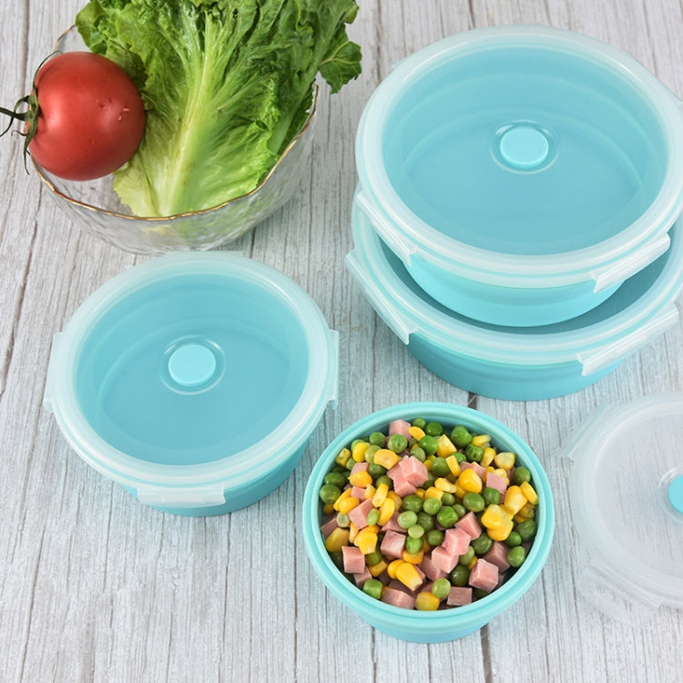 Marmita Dobrável Portátil para Micro-ondas, Marmita Redonda de Silicone, Entrega em Cor Aleatória, Capacidade: 350ml, 350ml, 500ml, 800ml, 1200ml