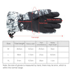 Luvas térmicas de inverno para esqui, impermeáveis, de veludo, espessadas, com ecrã tátil para motociclista, M, L, XL