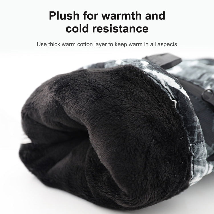 Luvas térmicas de inverno para esqui, impermeáveis, de veludo, espessadas, com ecrã tátil para motociclista, M, L, XL