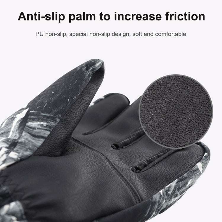 Luvas térmicas de inverno para esqui, impermeáveis, de veludo, espessadas, com ecrã tátil para motociclista, M, L, XL