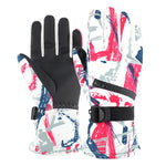 Luvas térmicas de inverno para esqui, impermeáveis, de veludo, espessadas, com ecrã tátil para motociclista, M, L, XL