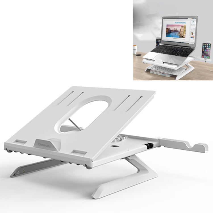 Suporte dobrável multifuncional para portátil, suporte de aumento para monitor, tripé (branco), tripé (preto)