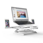 Suporte dobrável multifuncional para portátil, suporte de aumento para monitor, tripé (branco), tripé (preto)