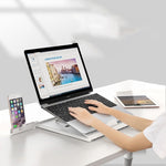 Suporte dobrável multifuncional para portátil, suporte de aumento para monitor, tripé (branco), tripé (preto)