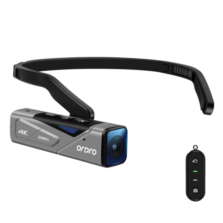 ORDRO EP7 Câmara Desportiva Inteligente 4K de Vídeo ao Vivo com Foco Automático Montada na Cabeça, Sem Comando à Distância, Com Comando à Distância