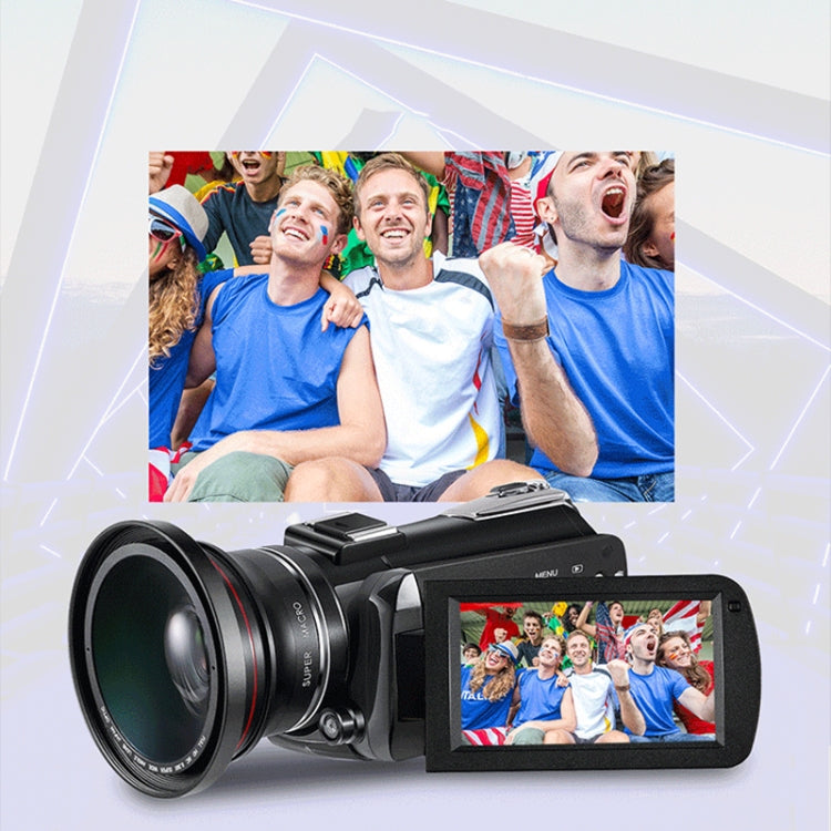 ORDRO AC5 Câmara de Vídeo Digital DV com Zoom Óptico 12X, Visão Noturna 4K HD WiFi, Standard, Standard + Microfone, Standard + Microfone + Suporte de Mão, Standard + Microfone + Luz de Preenchimento