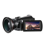 ORDRO AC5 Câmara de Vídeo Digital DV com Zoom Óptico 12X, Visão Noturna 4K HD WiFi, Standard, Standard + Microfone, Standard + Microfone + Suporte de Mão, Standard + Microfone + Luz de Preenchimento