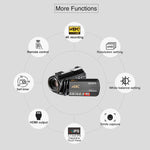 ORDRO AC5 Câmara de Vídeo Digital DV com Zoom Óptico 12X, Visão Noturna 4K HD WiFi, Standard, Standard + Microfone, Standard + Microfone + Suporte de Mão, Standard + Microfone + Luz de Preenchimento