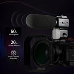 ORDRO AC5 Câmara de Vídeo Digital DV com Zoom Óptico 12X, Visão Noturna 4K HD WiFi, Standard, Standard + Microfone, Standard + Microfone + Suporte de Mão, Standard + Microfone + Luz de Preenchimento