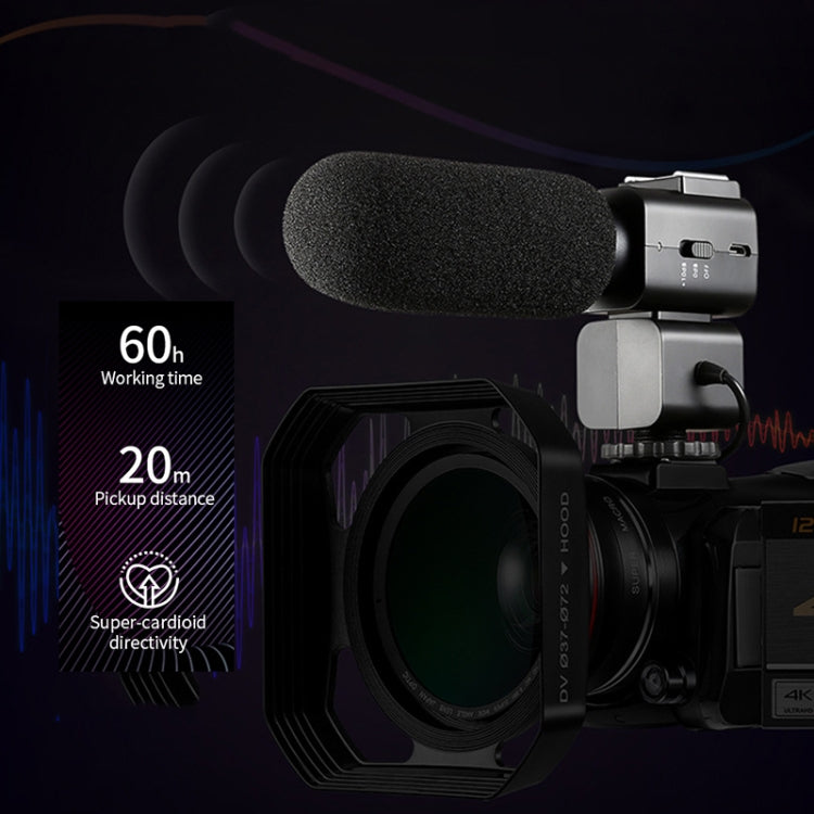 ORDRO AC5 Câmara de Vídeo Digital DV com Zoom Óptico 12X, Visão Noturna 4K HD WiFi, Standard, Standard + Microfone, Standard + Microfone + Suporte de Mão, Standard + Microfone + Luz de Preenchimento