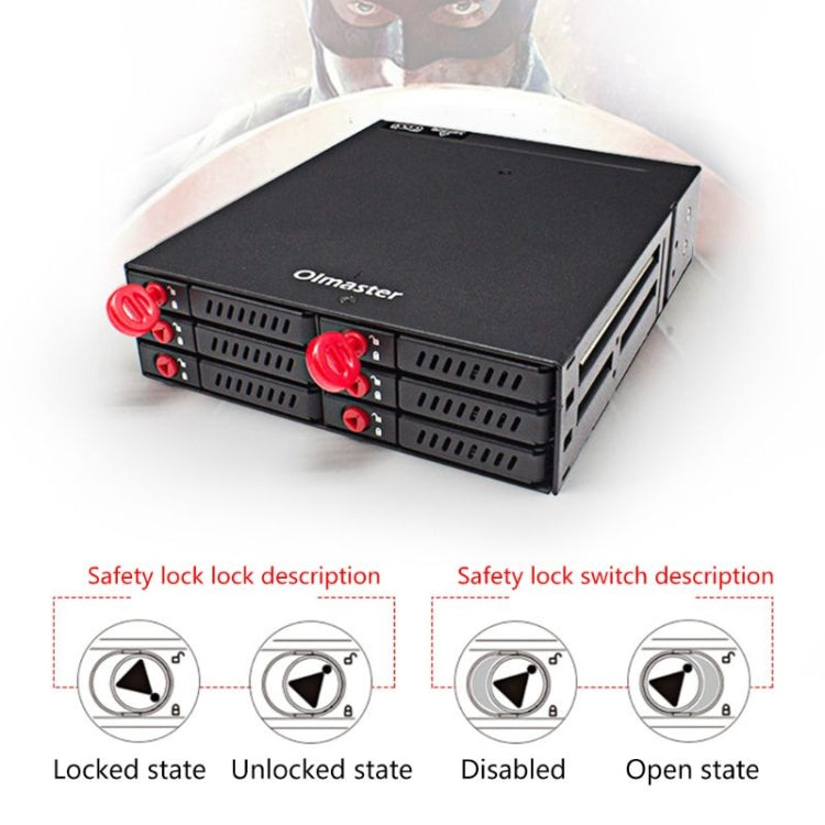 Caixa para Disco Rígido com Seis Baias para Unidade Óptica OImaster MR-6601, MR-6601