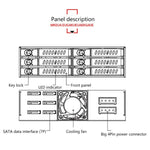 Caixa para Disco Rígido com Seis Baias para Unidade Óptica OImaster MR-6601, MR-6601