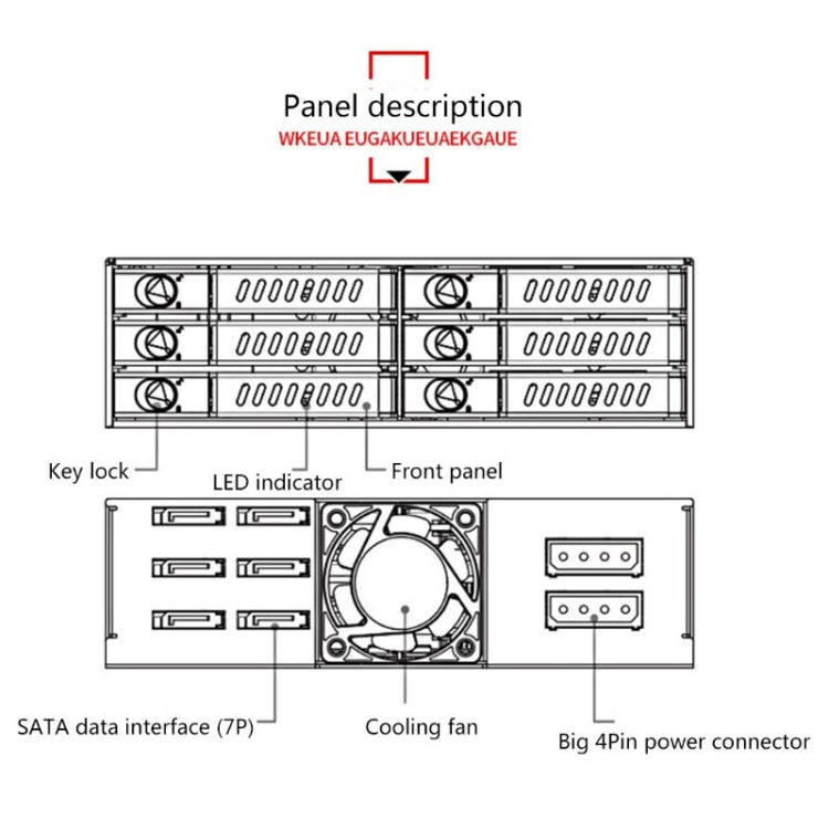 Caixa para Disco Rígido com Seis Baias para Unidade Óptica OImaster MR-6601, MR-6601