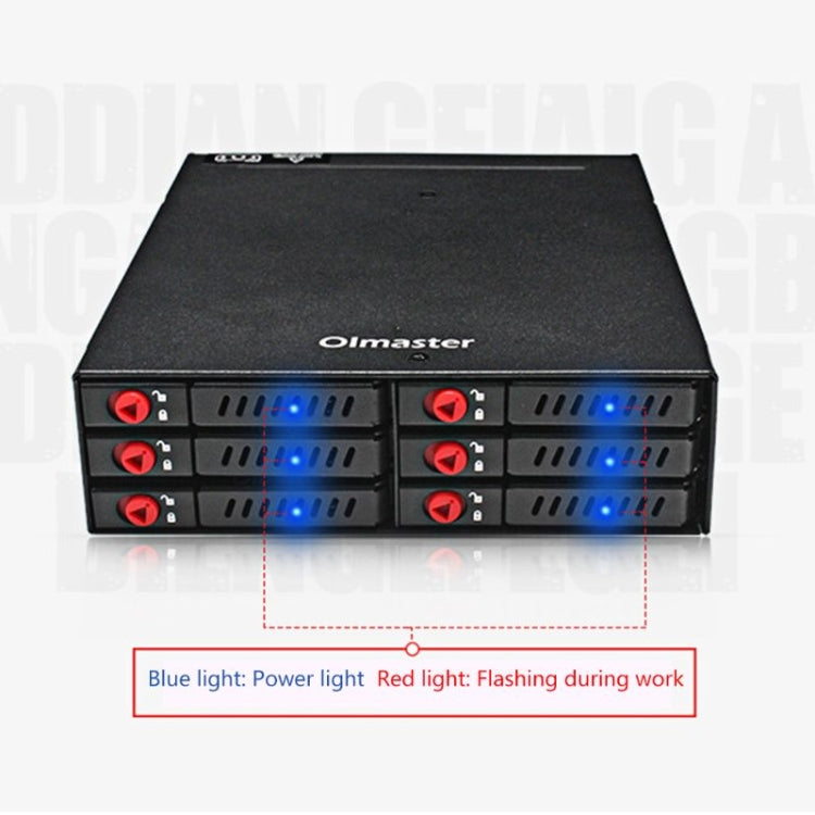 Caixa para Disco Rígido com Seis Baias para Unidade Óptica OImaster MR-6601, MR-6601
