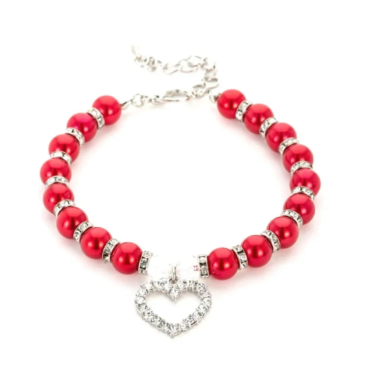 Acessórios para Animais de Estimação Colar de Pérolas Coleiras para Gatos e Cães, S, M, L