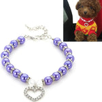 Acessórios para Animais de Estimação Colar de Pérolas Coleiras para Gatos e Cães, S, M, L
