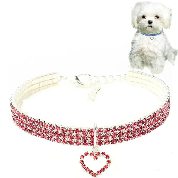 Acessórios Elásticos de Amor para Gatos e Cães, Coleiras para Animais de Estimação, S, M, L