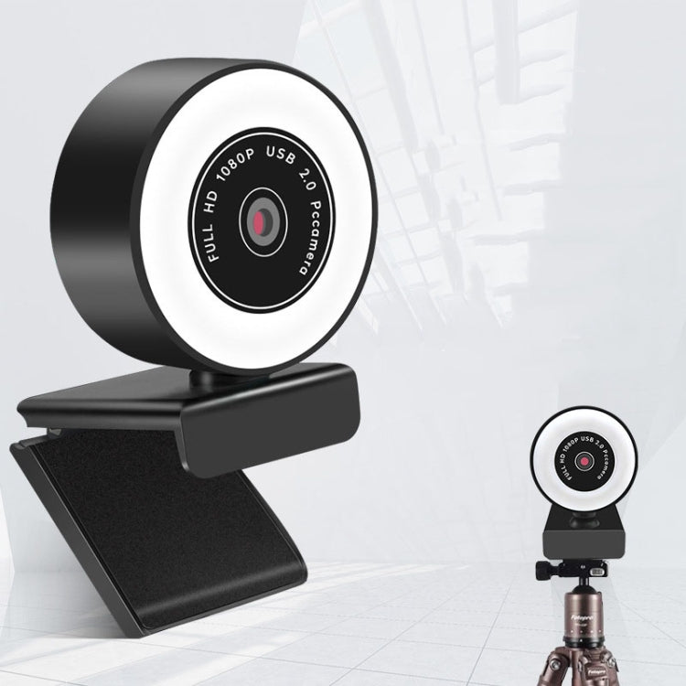 X98 Câmara HD com Luz de Preenchimento USB Sem Driver com Microfone, 720P, 1080P, 2K com Foco Automático