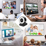 X98 Câmara HD com Luz de Preenchimento USB Sem Driver com Microfone, 720P, 1080P, 2K com Foco Automático