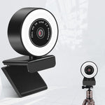 X98 Câmara HD com Luz de Preenchimento USB Sem Driver com Microfone, 720P, 1080P, 2K com Foco Automático