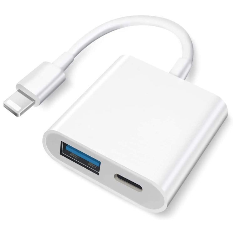 Adaptador OTG 8 Pinos para USB2.0+8 Pinos, Suporta Sistema IOS