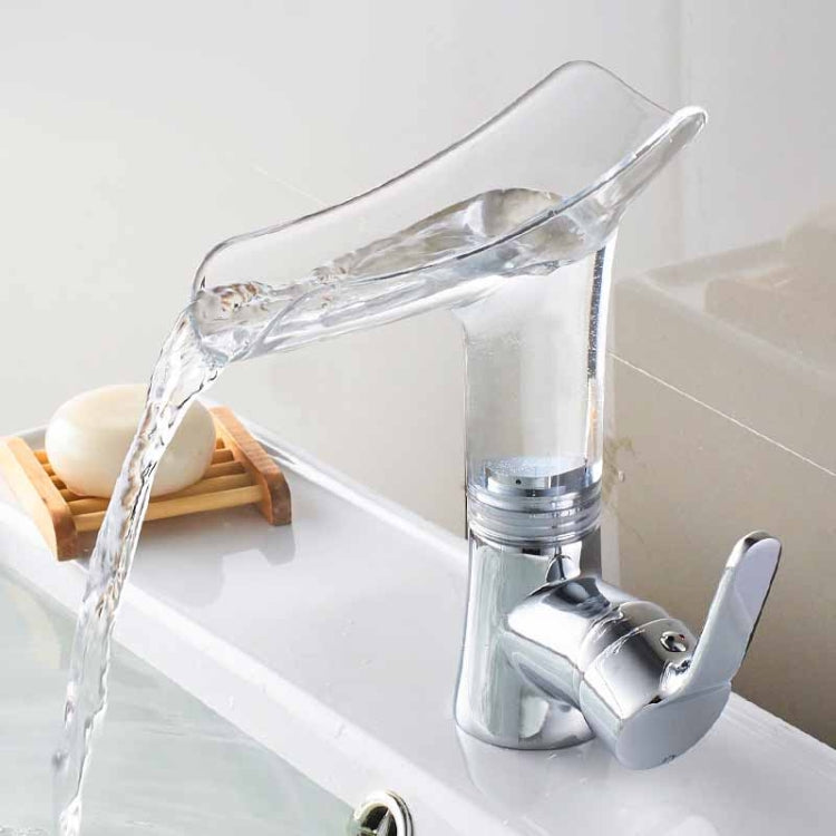 Torneira de Água Quente e Fria para Casa de Banho, Torneira Cascata em Forma de Copo de Vinho, Transparente, Azul, Roxo, Castanho e Amarelo
