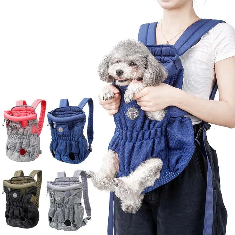 Mochila para Passeios de Animais de Estimação Doglemi Bolsa de Ombro e Peito para Cães Bolsa Respirável em Malha para Cães e Gatos, M, L
