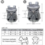 Mochila para Passeios de Animais de Estimação Doglemi Bolsa de Ombro e Peito para Cães Bolsa Respirável em Malha para Cães e Gatos, M, L