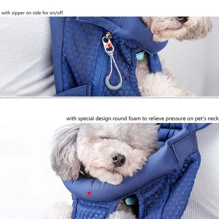Mochila para Passeios de Animais de Estimação Doglemi Bolsa de Ombro e Peito para Cães Bolsa Respirável em Malha para Cães e Gatos, M, L