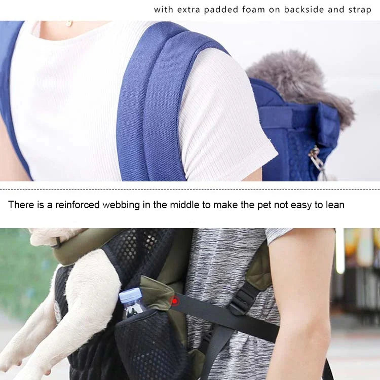 Mochila para Passeios de Animais de Estimação Doglemi Bolsa de Ombro e Peito para Cães Bolsa Respirável em Malha para Cães e Gatos, M, L
