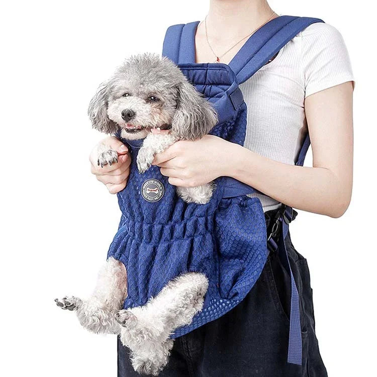 Mochila para Passeios de Animais de Estimação Doglemi Bolsa de Ombro e Peito para Cães Bolsa Respirável em Malha para Cães e Gatos, M, L