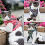 Trela para Gato DogLemi Arnês de Peito Colete Tipo Tração Roupa de Tração para Gato, XS, S